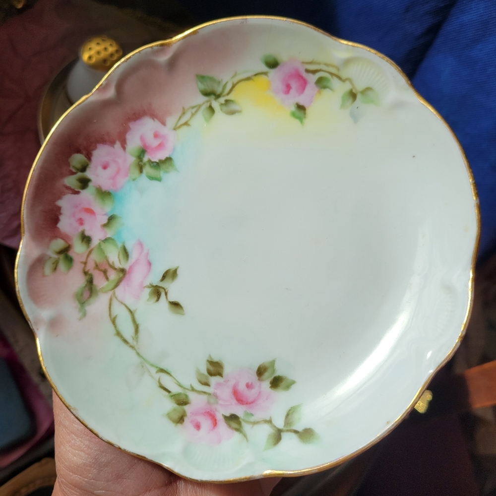 Vintage JHR Bavaria Saucer ~ Charlotte Rose Pattern ~ Antique ~ Shabby Chic